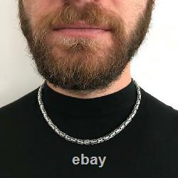 ORIGINAL 5mm Men Bali Byzantine Necklace Chain 925 Sterling Silver 20 Inch 66GR