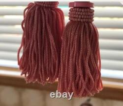 Oscar De La Renta Ball tassel Drop Earrings Grapefruit Color $465