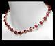 Oval 20ct Simulated Ruby Gold Plated 925 Silver Pretty Tennis Necklaces