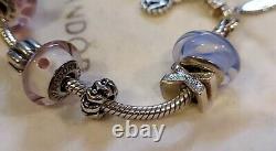 PANDORASterling Silver Fully Loaded Lobster Clasp Bracelet with 11 Charms