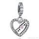 Pandora Beautiful Authentic Mom Charm 100% Sterling Silver