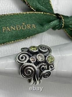 Pandora Beautiful Rare Sterling Silver Autumn WindsRing 190203CZP Sz 51 Genuine