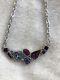 Patricia Locke 18 Silver Tone Necklace With Beautiful Swarovski Crystals
