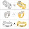 Personalized Sterling Silver And Gold Plated Script Any Name Ring 3 Styles
