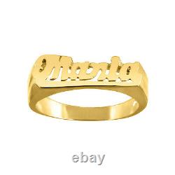 Personalized Sterling Silver AND Gold Plated Script Any Name Ring 3 Styles