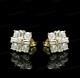 Pretty 1.25ct Simulated Baguette Diamond Stud Earrings Gold Plated 925 Silver