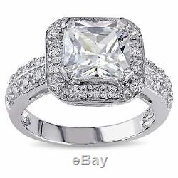Princess Cut 1.20 Diamond Engagement Wedding Ring 14k White Gold Over Women's