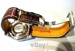 Pristine BREITLING chronomat 44 STAINLESS STEEL Brown/Gold dial beauty m-1B0110