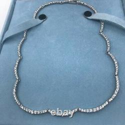 QVC Epiphany Platinum Clad Sterling Silver Diamonique Necklace 16