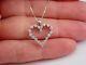 Round Cut Simulated Diamond Pretty Heart Pendant Necklace 14k White Gold Plated