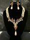 Signed Spectacular Heidi Daus Oh Deer Crystal Accented Necklace & Earring Set
