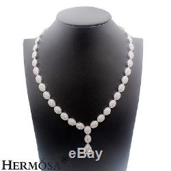 Shiny Beauty Women Gift 925 Sterling Silver Choker White Topaz Necklace 15-16'