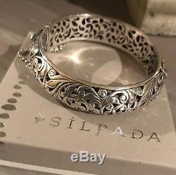 Silpada Forever Stunning Bangle Filigree Bracelet. B1829 EUC BEAUTIFUL