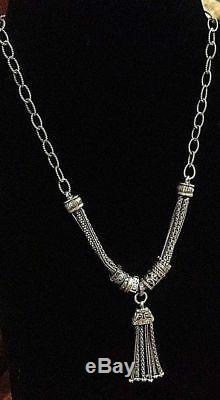 Silpada Gathered Tassel. 925 Sterling Silver Necklace N2305 RARE HTF Ornate
