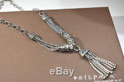 Silpada Gathered Tassel. 925 Sterling Silver Necklace N2305 RARE HTF Ornate