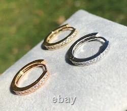 Solid 14k Gold Earrings Small Hoop Dainty Cartilage Elegant Huggie Earrings