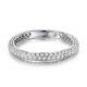 Solid 14k White Gold 1/2ct Natural Diamonds Simple Band Ring Vintage Anniversary