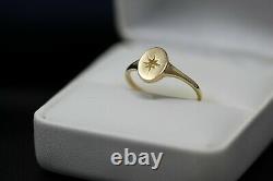 Solid 14k Yellow Gold Star Ring