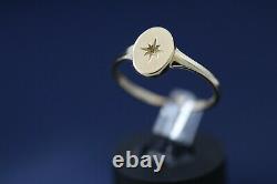 Solid 14k Yellow Gold Star Ring