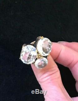Stephen Dweck Beautiful Faceted Rock Crystal Signed Ring