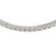 Sterling Silver 6.75mm Braided Fancy Necklace Fine Jewelry For Womens