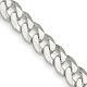 Sterling Silver 7mm Beveled Curb Chain Necklace Fine Jewelry For Womens