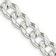 Sterling Silver 8mm Pave Curb Chain Necklace Fine Jewelry For Womens