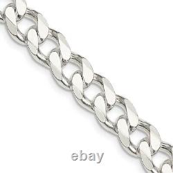 Sterling Silver 9mm Curb Chain Necklace Fine Jewelry for Women