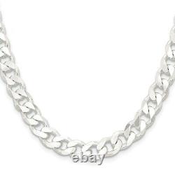 Sterling Silver 9mm Curb Chain Necklace Fine Jewelry for Women