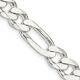Sterling Silver 9mm Figaro Chain Necklace Fine Jewelry For Womens