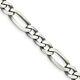 Sterling Silver Antiqued 6.5mm Figaro Chain Necklace For Womens Jewelry