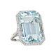 Sterling Silver Cocktail Ring 925 Aquamarine Blue Exclusive Cz Adastra Jewelry