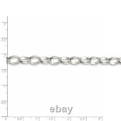 Sterling Silver Fancy Rolo Chain Necklace Fine Jewelry for Womens