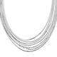 Sterling Silver Herringbone 7-strand Necklace Fine Jewelry For Womens