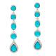 Sterling Silver Multi-cut Sleeping Beauty Turquoise Drop Pierced Earrings Qvc