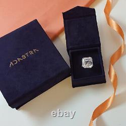 Sterling Silver Ring 925 Exclusive CZ White Baguette Three Stone ADASTRA JEWELRY