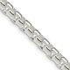 Sterling Silver Round Box Chain Necklace Fine Jewelry For Womens