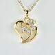 Stunning Butterfly Pendant In 14k Yellow Gold Plated Pear Cut Simulated Diamond
