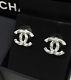 Stunning Chanel Antique Stud Rare Beautiful White Gold Cc Pierce Ear Studs