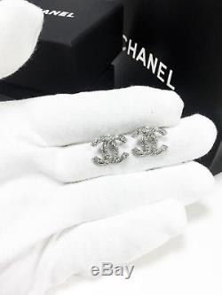 Stunning Chanel Antique Stud Rare Beautiful white gold CC Pierce ear studs