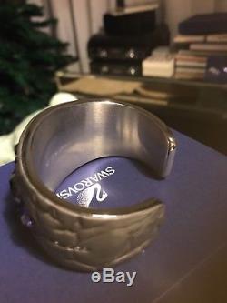 Swarovski Cuff. Authentic crystal cuff bracelet purple blue. Beautiful