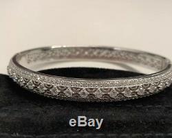 Tacori IV Diamonique Epiphany Hinged Sterling Silver Cuff Bracelet