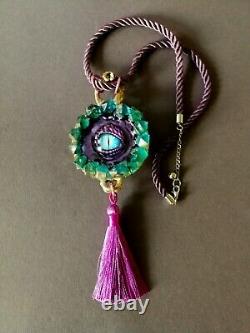 Talisman protection evil eye amulet pendant necklace charm woman jewelry crystal