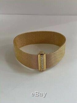 Tiffany & Co. 18K Gold Diamonds Somerset Cuff Bracelet AUTHENTIC Collectible