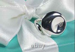 Tiffany & Co. Elsa Peretti Diamond Round Ring Sterling Silver Retired, Beauty