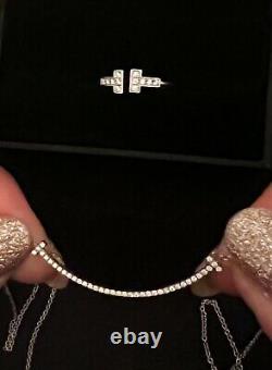 Tiffany and Co. Smile Pendant in White Gold with round brilliant diamonds