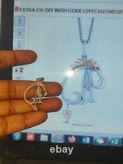 Treasures Winnie the Pooh Eeyore Necklace Genuine Moissanite 925 Silver