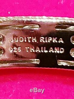 VINTAGE MINT Judith Ripka Sterling Silver/14K Gold BRACELET Amethyst Gems 7