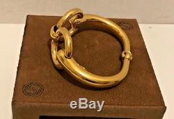 Vintage Gucci Gold Plated Horsebit Snaffle Bracelet No Loss Of Color Beautiful