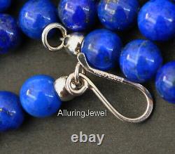 WOW! 42 Jay King DTR Lapis Lazuli NECKLACE sterling silver beads 925 necklace